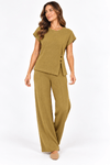 Blusa morcego heritage botoes mostarda,.